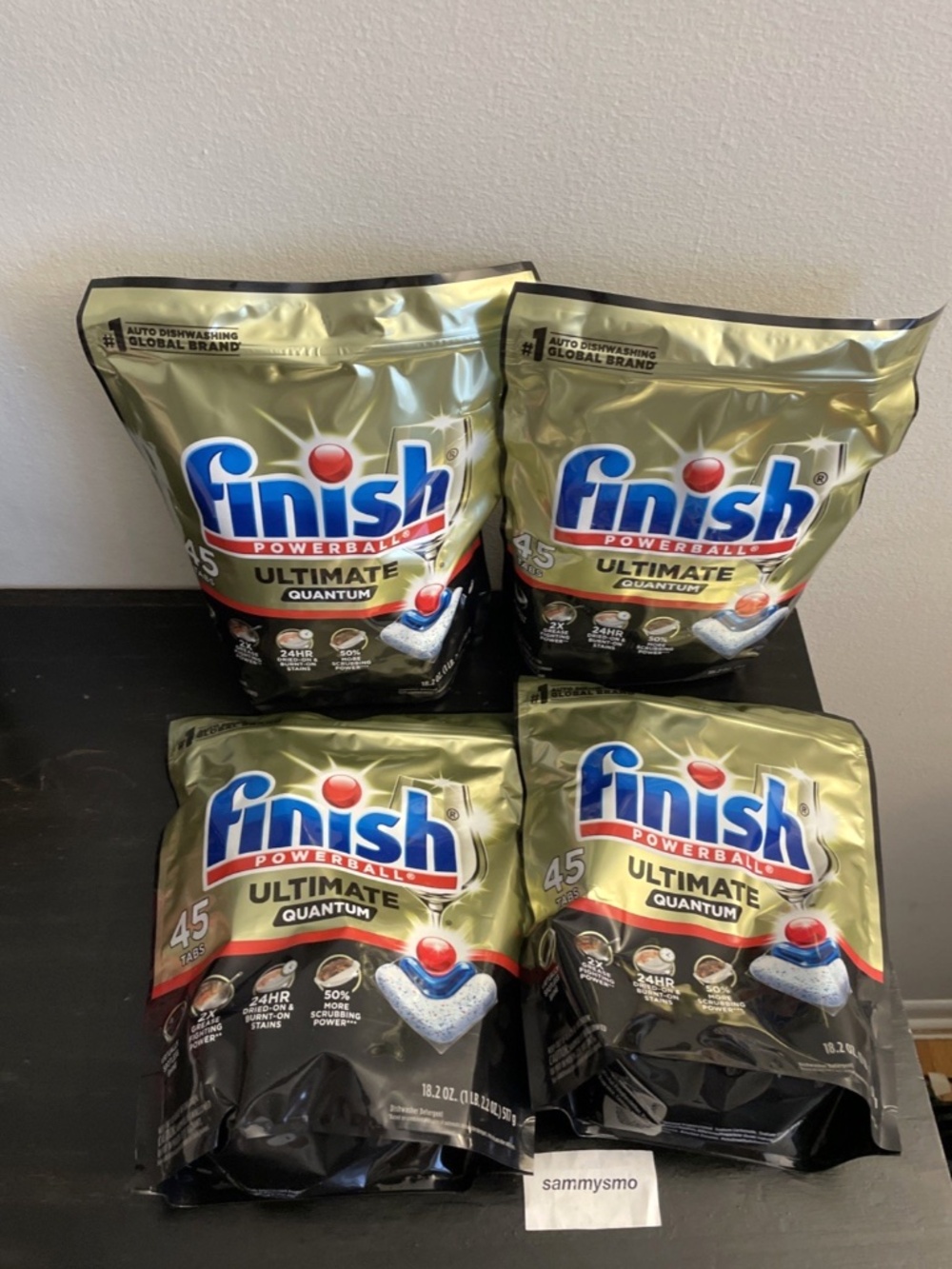 Finish Powerball Ultimate Quantum Dishwasher Detergent Pods, 45 count, x4